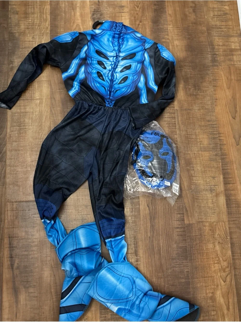 Kids' DC Comics Blue Beetle Halloween Costume Jumpsuit with Mask Medium - New